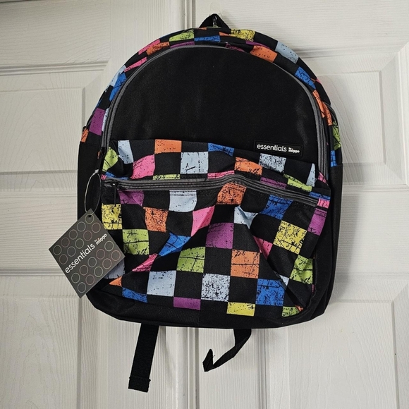 Essentials by miggo colorful checkered emo scene kid style backpack - Picture 1 of 4